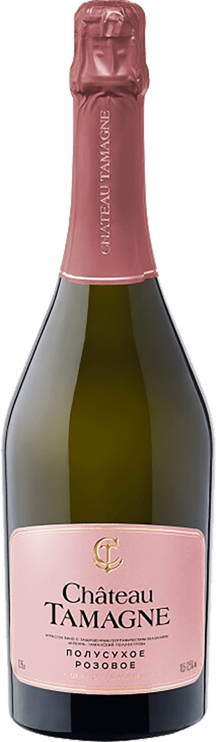 Шато Тамань Брют Полусухое Розовое Кубань. Таманский Полуостров ЗГУ Кубань-Вино 0.75 л