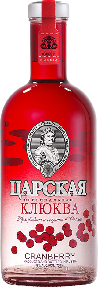 Водка Tsarskaja Original Cranberry Царская Оригинальная Клюква 0.7 л