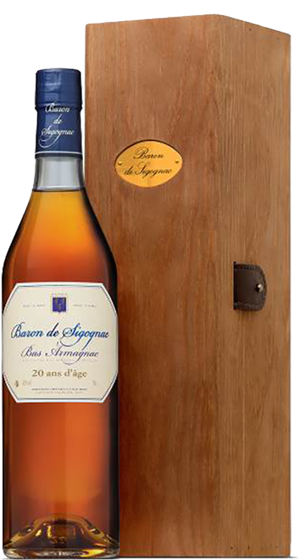 Арманьяк Baron de Sigognac 20 ans d'age Armagnac AOC (wooden box) Baron de Sigognac 20 ans d'age Armagnac AOC (wooden box)