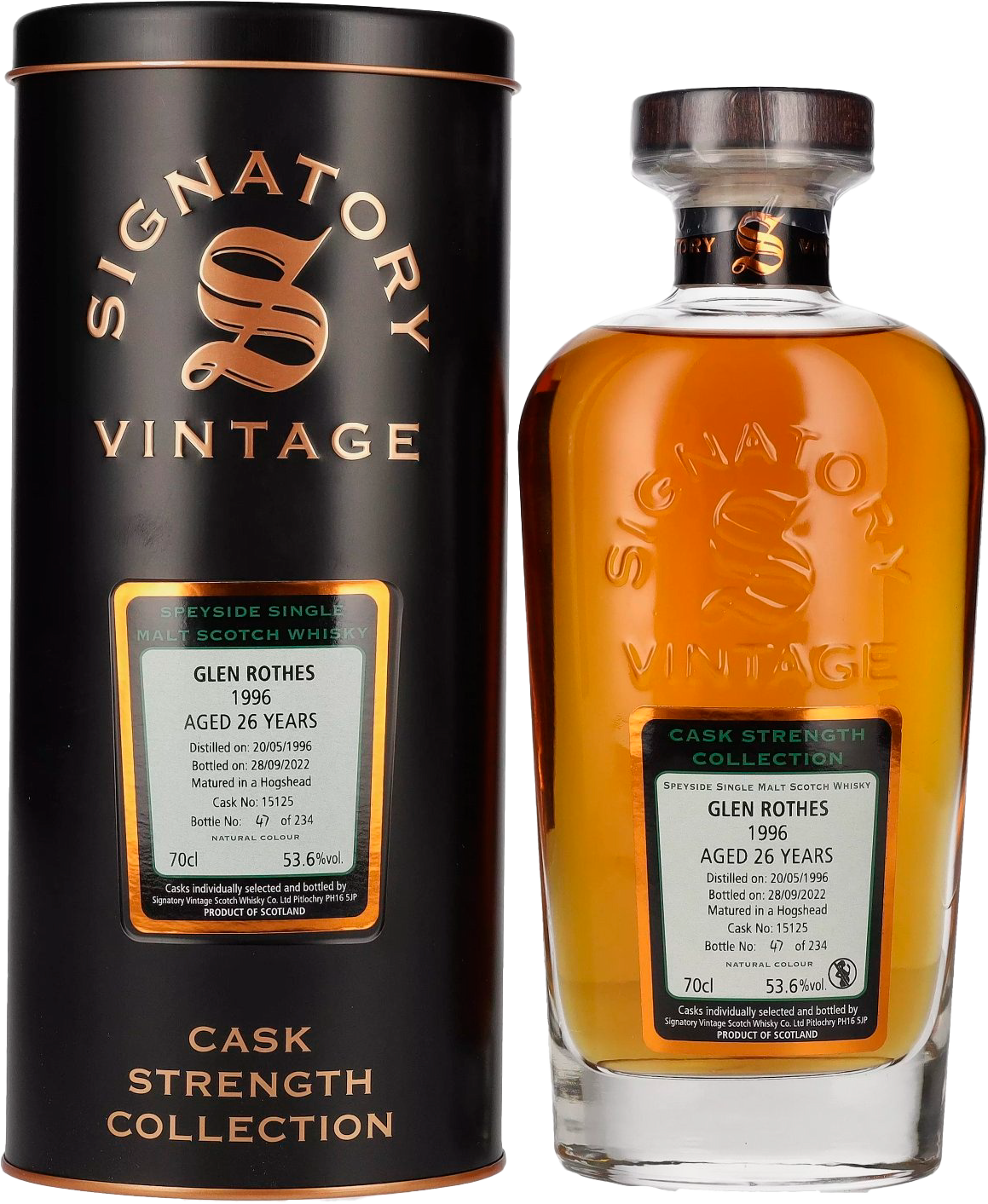 Виски The Glenrothes 26 Year Old 1996 Signatory Cask Strength Collection Single Malt Scotch Whisky (gift box) The Glenrothes 26 Year Old 1996 Signatory Cask Strength Collection Single Malt Scotch Whisky (gift box)
