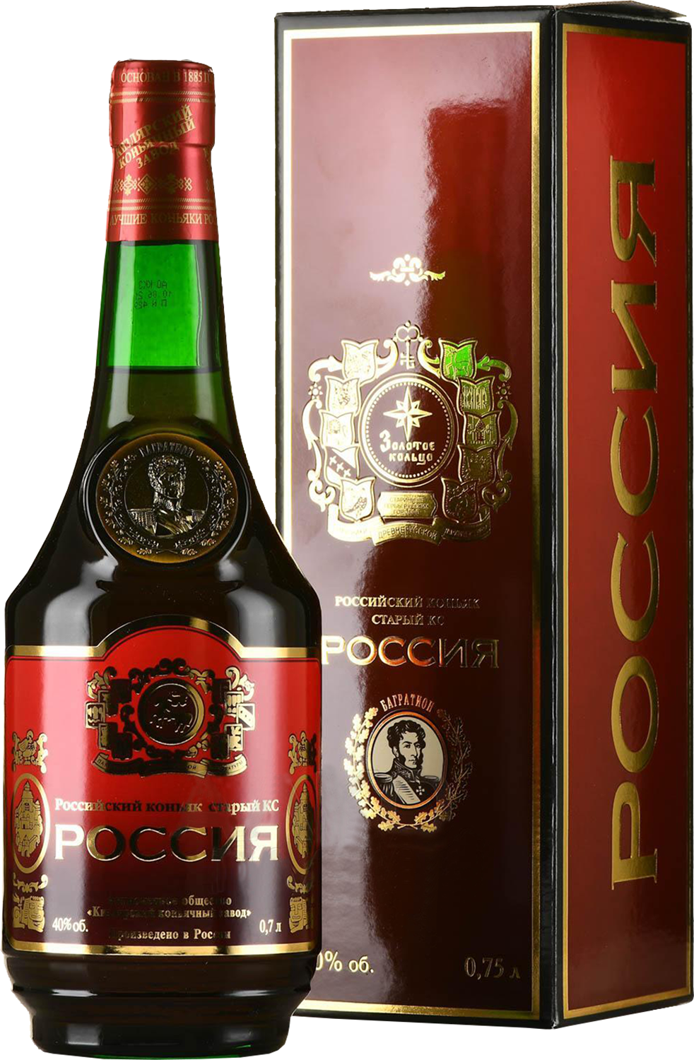 Россия КС в зеленом графине с подарочной упаковкой 0.7&nbsp;л
