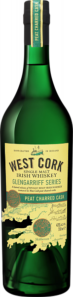 Виски West Cork Glengarriff Series Peat Charred Cask Single Malt Irish Whiskey, 0.7 л