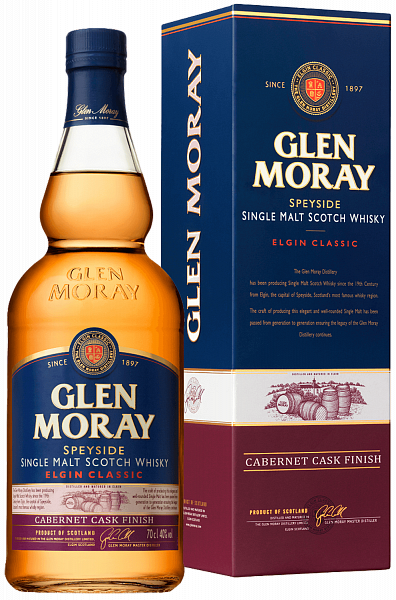 Glen Moray Elgin Classic Cabernet Cask Finish Speyside Single Malt Scotch Whisky (gift box), 0.7 л в Воронеже