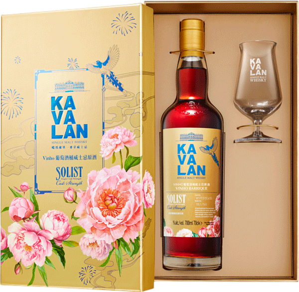 Kavalan Solist Vinho Barrique Cask Single Cask Strength Single Malt Whisky (gift box with a glass), 0.7 л в Воронеже