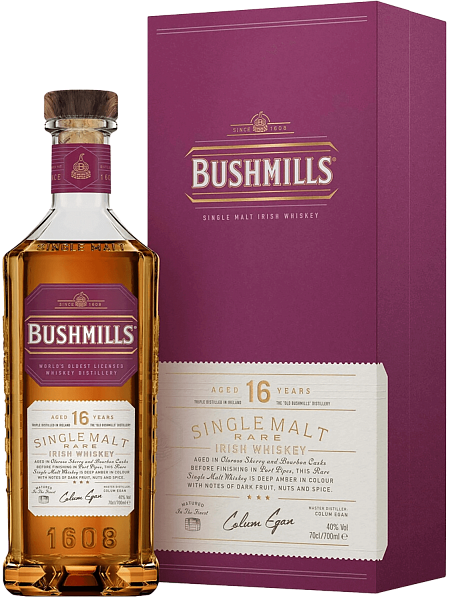 Bushmills 16 Y.O. Single Malt Irish Whiskey (Подарочная упаковка), 0.7 л в Воронеже