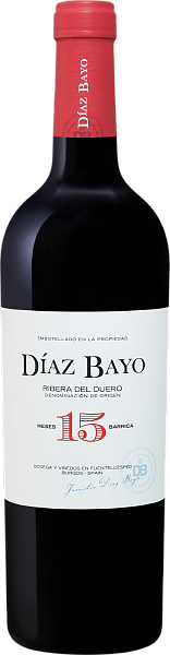 Diaz Bayo 15 Meses Barrica Ribera del Duero DO Nuestro de Diaz Bayo, 0.75 л в Воронеже