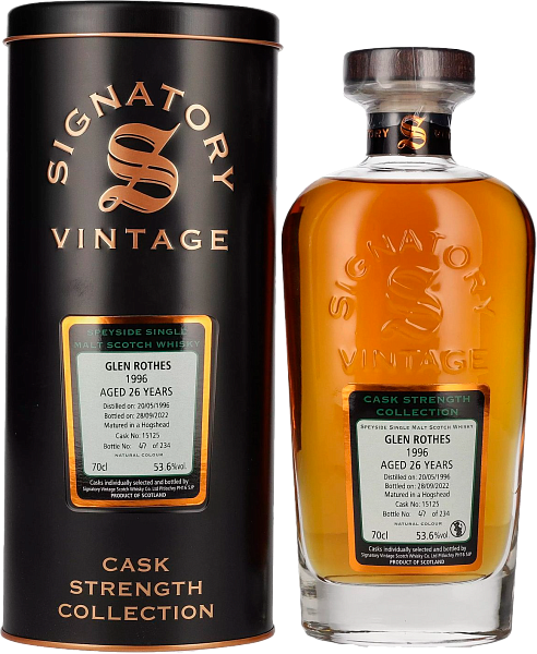 The Glenrothes 26 Year Old 1996 Signatory Cask Strength Collection Single Malt Scotch Whisky (gift box), 0.7 л в Воронеже