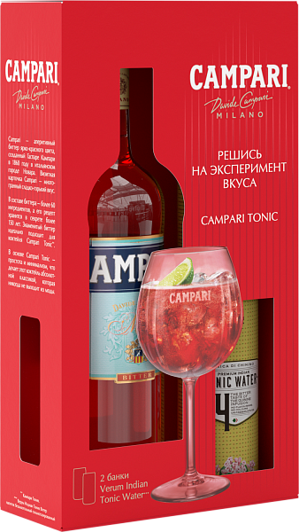 Ликёр Campari (gift box with tonic), 0.75 л