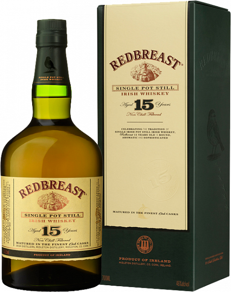 Redbreast Blended Irish Whiskey 15 y.o. (gift box), 0.7 л