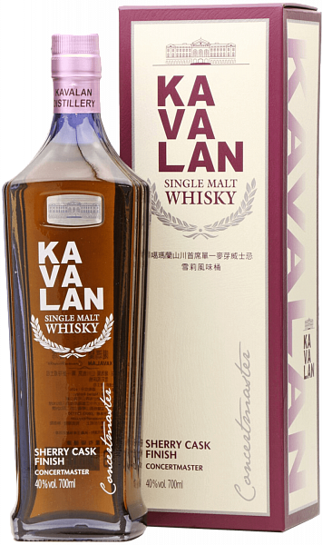 Kavalan Concertmaster Sherry Cask Finish Single Malt Whisky (Подарочная упаковка), 0.7 л в Воронеже